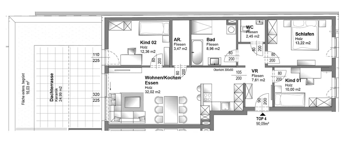4-Zimmer-Wohnung kaufen in Linz – 90,09 m², € 724.000 – Bild 2 von 20