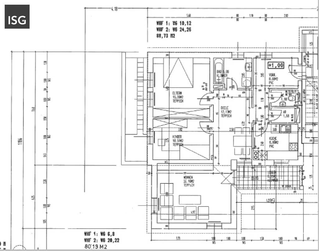 3-Zimmer-Wohnung mieten in Grieskirchen – 86,77 m², € 1.013 – Bild 2 von 2