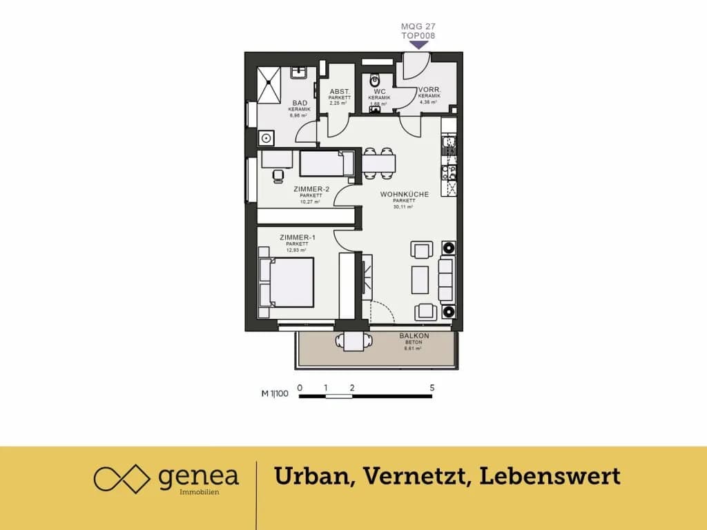 3-Zimmer-Wohnung mieten in Graz – 68,53 m², € 1.013 – Bild 2 von 20