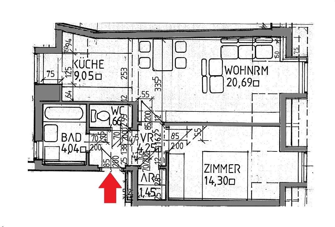 2-Zimmer-Wohnung mieten in Murtal – 55,4 m², € 531 – Bild 2 von 2
