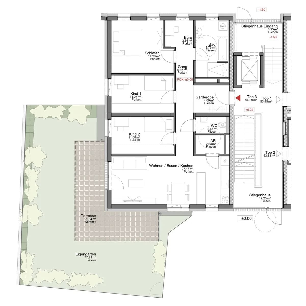 4-Zimmer-Wohnung kaufen in Linz – 94,89 m², € 749.000 – Bild 2 von 17