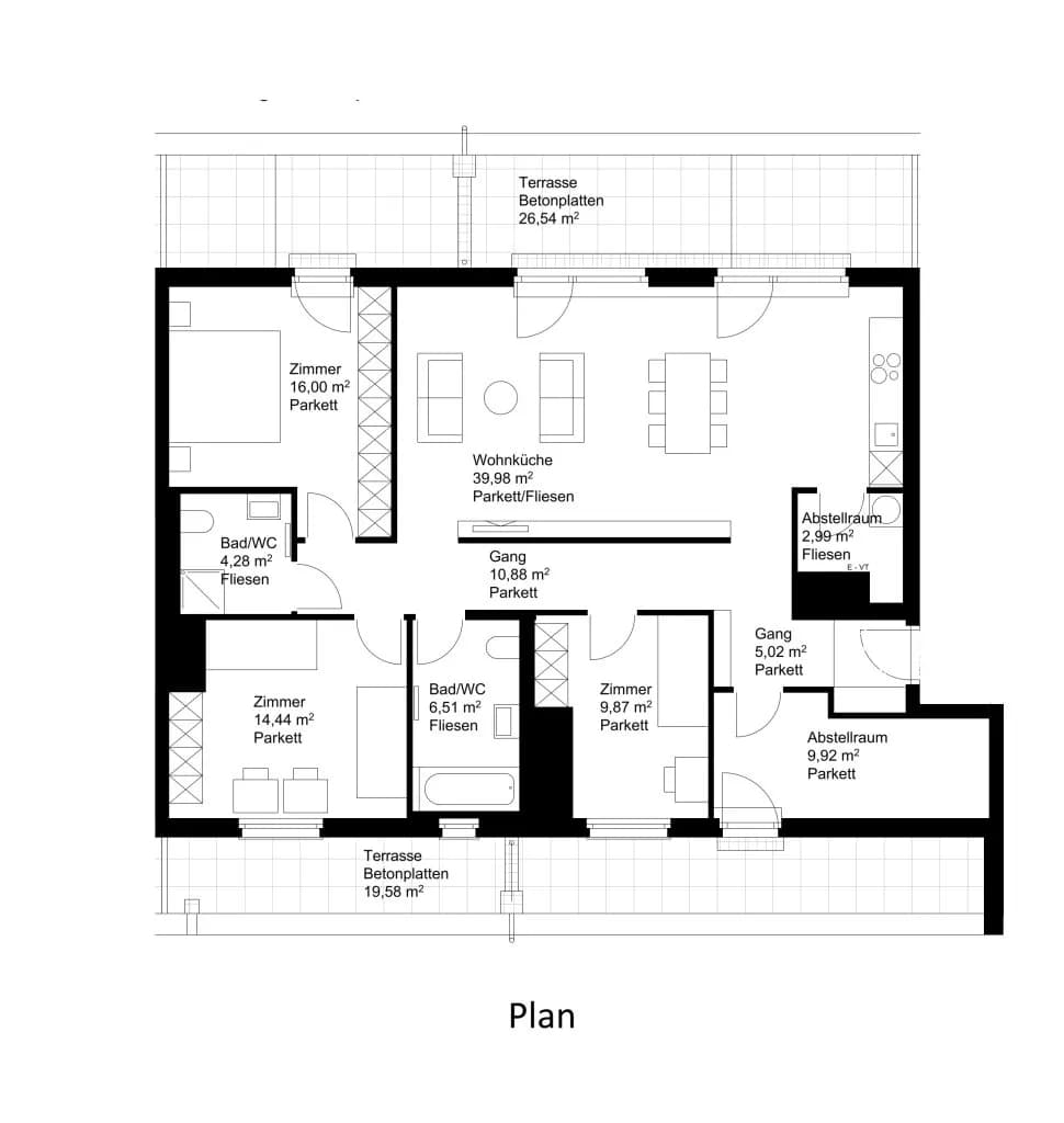 4-Zimmer-Wohnung mieten in Sankt Pölten – 119,89 m², € 1.631 – Bild 12 von 12