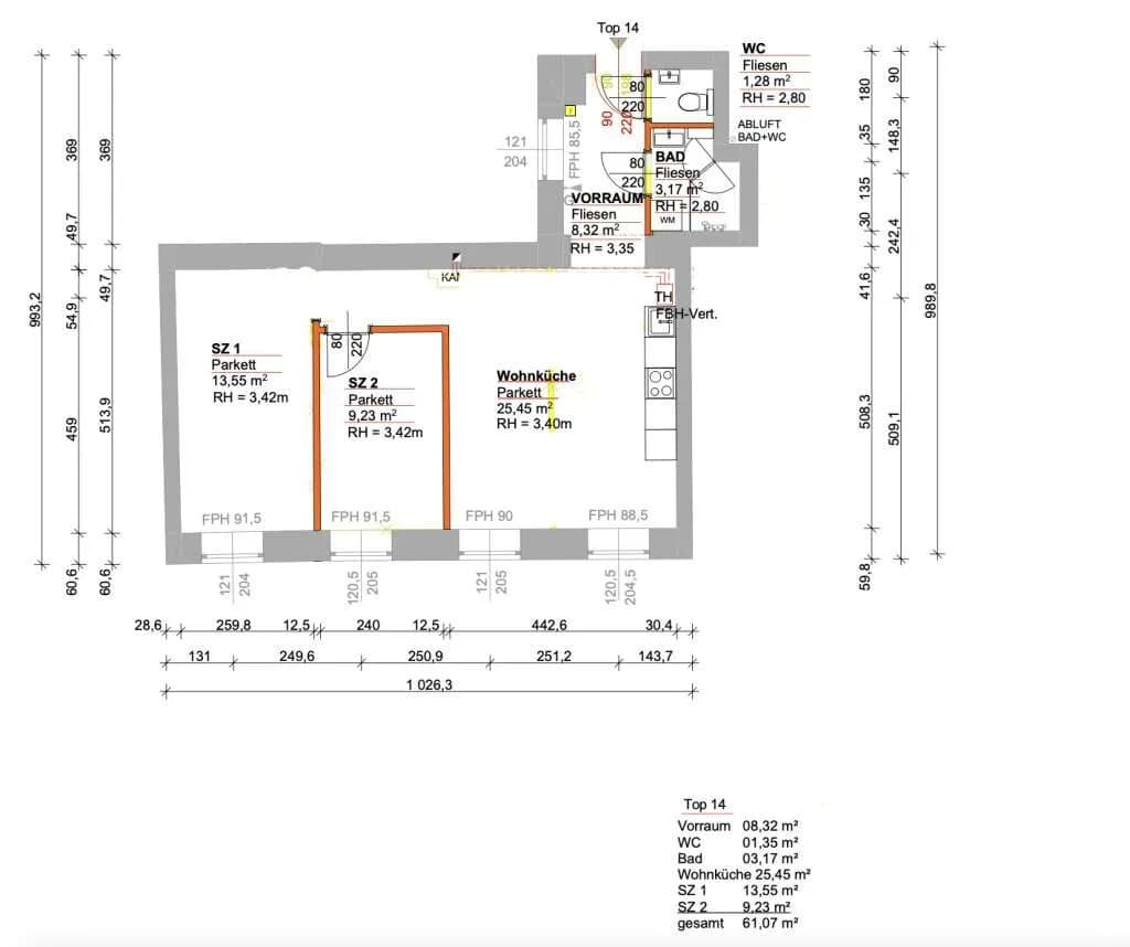 3-Zimmer-Wohnung kaufen in Wien – 61,07 m², € 335.500 – Bild 16 von 16