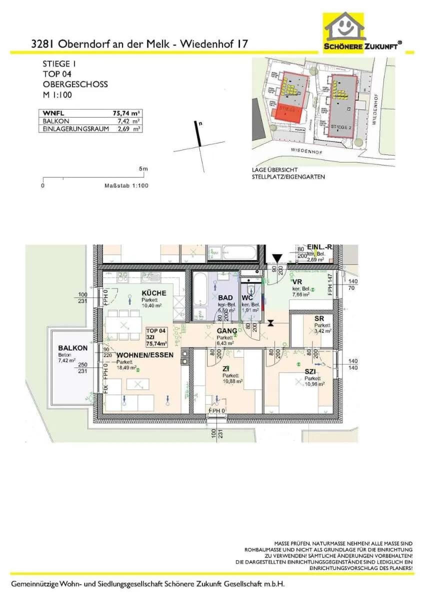 3-Zimmer-Wohnung mieten in Scheibbs – 76 m², € 880 – Bild 14 von 20