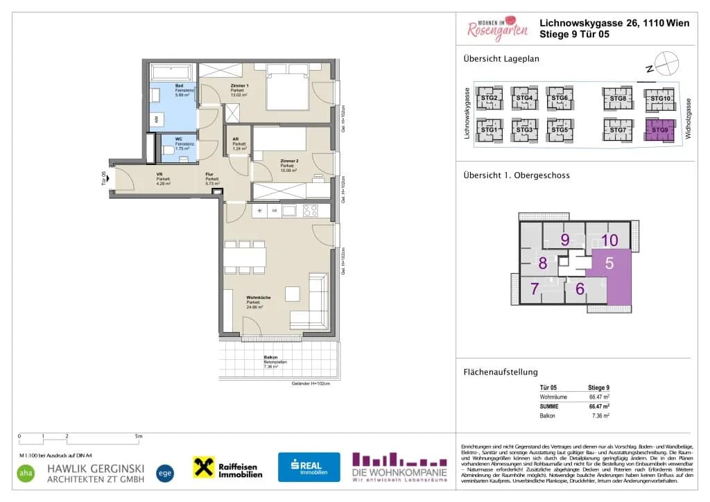 Immobilie kaufen in Wien – 66,47 m², € 333.684 – Bild 5 von 6