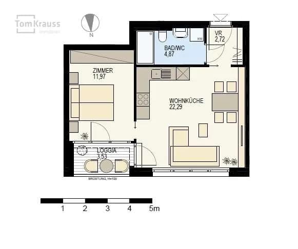 2-Zimmer-Wohnung kaufen in Wien – 45,38 m², € 266.000 – Bild 12 von 13
