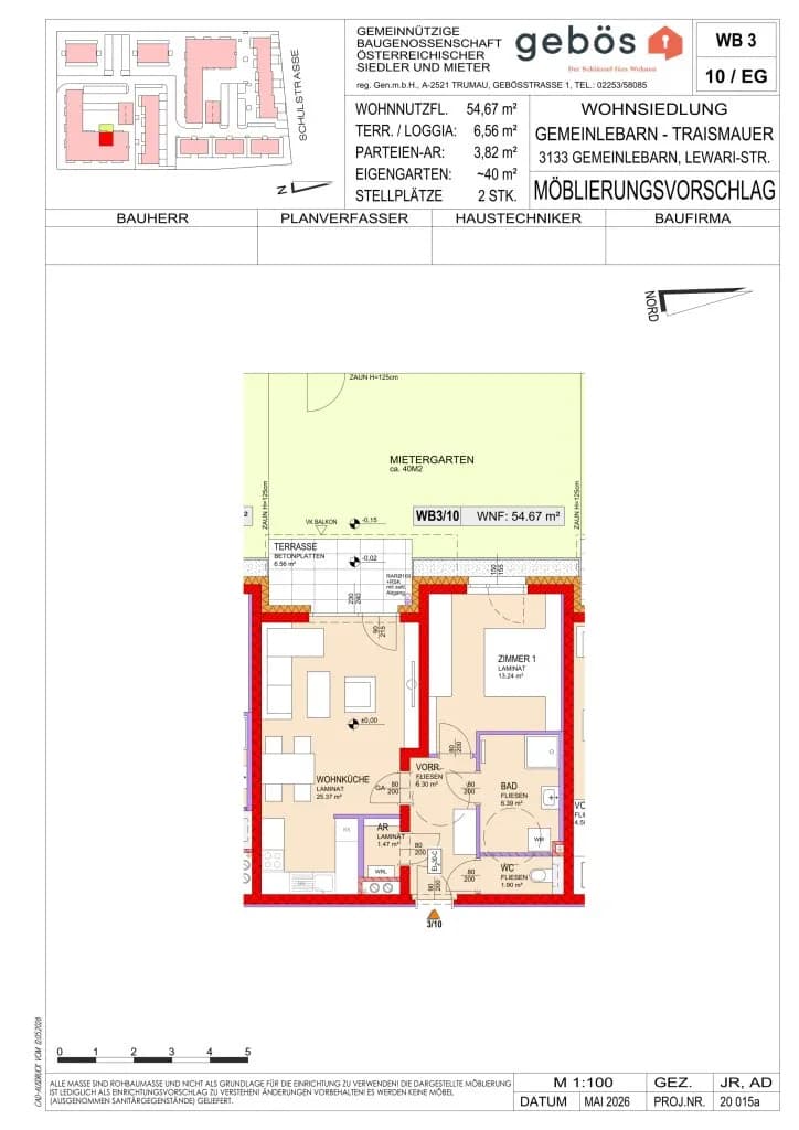2-Zimmer-Wohnung mieten in Sankt Pölten Land – 54,67 m², € 604 – Bild 7 von 7