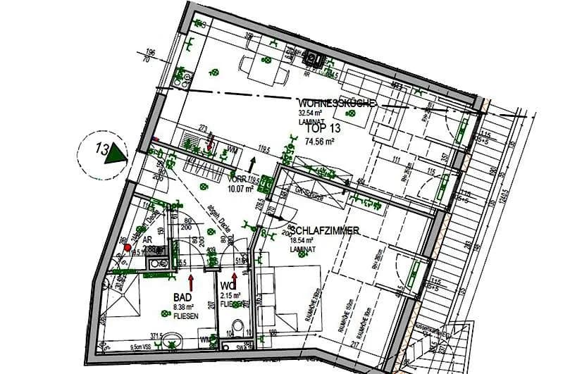 Wohnung mieten in Hollabrunn – 74,56 m², € 510 – Bild 4 von 11