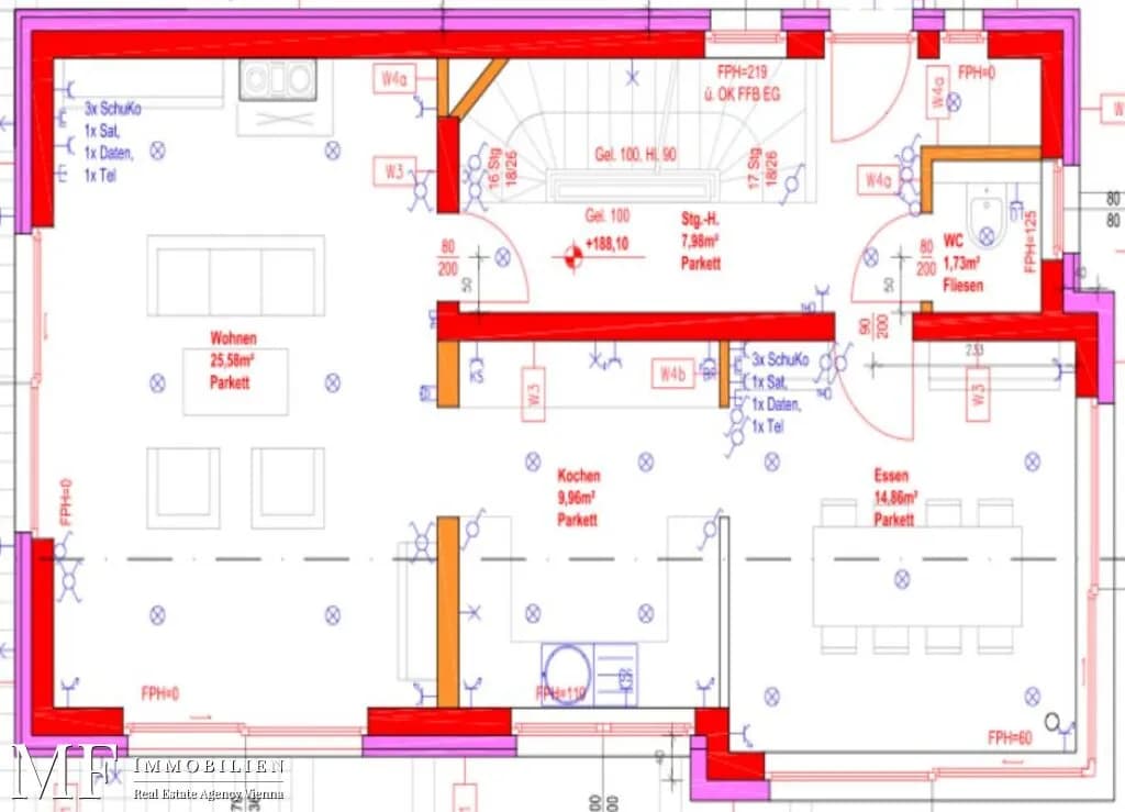 7-Zimmer-Haus mieten in Wien – 191 m², € 4.400 – Bild 14 von 16
