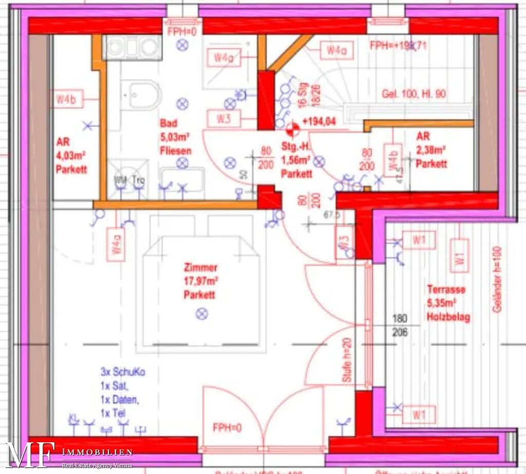7-Zimmer-Haus mieten in Wien – 191 m², € 4.400 – Bild 16 von 16