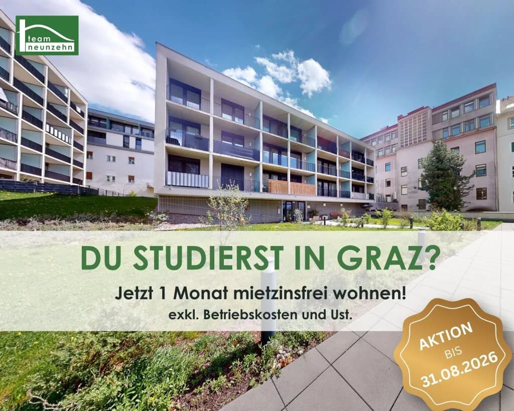 2-Zimmer-Wohnung mieten in Graz – 49,96 m², € 849