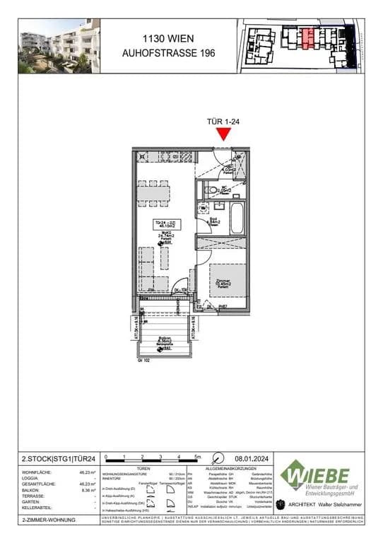 2-Zimmer-Wohnung kaufen in Wien – 46,23 m², € 453.500 – Bild 6 von 11