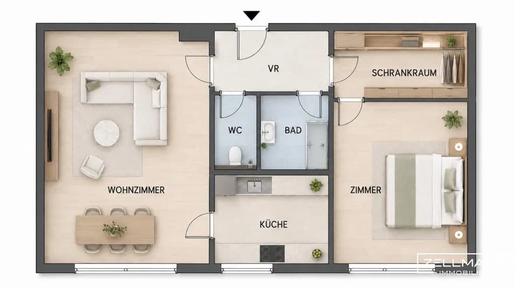 2-Zimmer-Wohnung kaufen in Wien – 51,4 m², € 249.000 – Bild 5 von 5