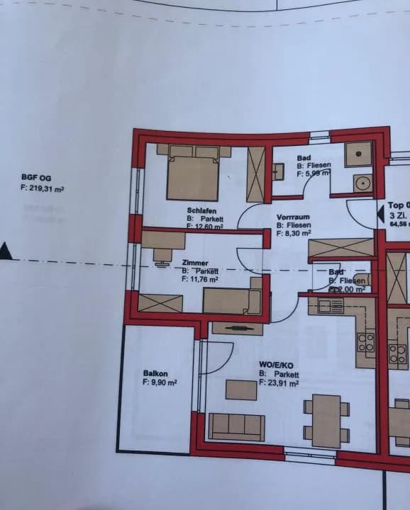 Wohnung mieten in Graz – 63,9 m², € 950 – Bild 11 von 13