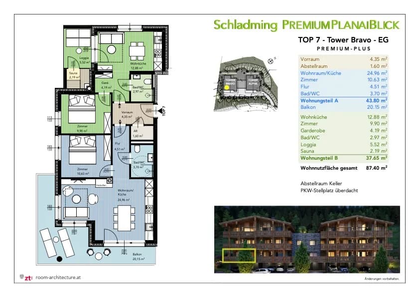 4-Zimmer-Wohnung kaufen in Liezen – 87,71 m², € 977.850 – Bild 4 von 6