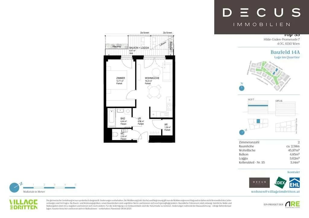 2-Zimmer-Wohnung kaufen in Wien – 45,97 m², € 399.000 – Bild 10 von 10