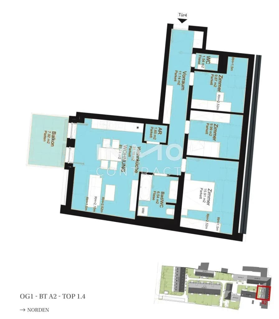 4-Zimmer-Wohnung kaufen in Wien – 87,74 m², € 591.000 – Bild 10 von 10