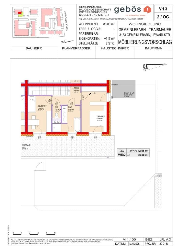 3-Zimmer-Haus mieten in Sankt Pölten Land – 86 m², € 968 – Bild 9 von 10
