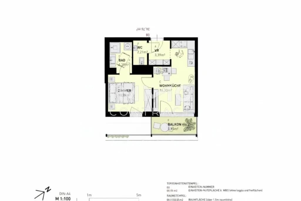 2-Zimmer-Wohnung kaufen in Wien – 36,8 m², € 227.500 – Bild 9 von 9