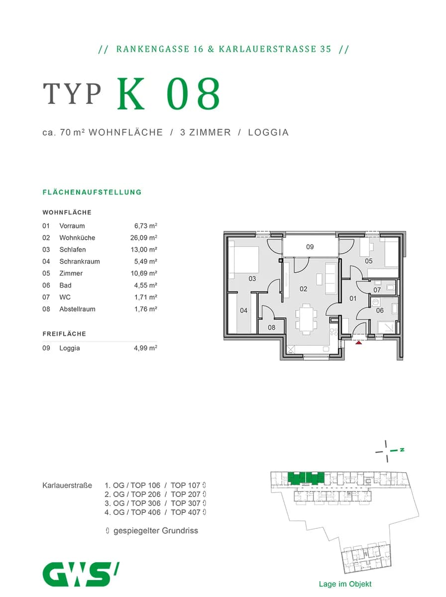 3-Zimmer-Wohnung mieten in Graz – 67,23 m², € 1.041 – Bild 16 von 16
