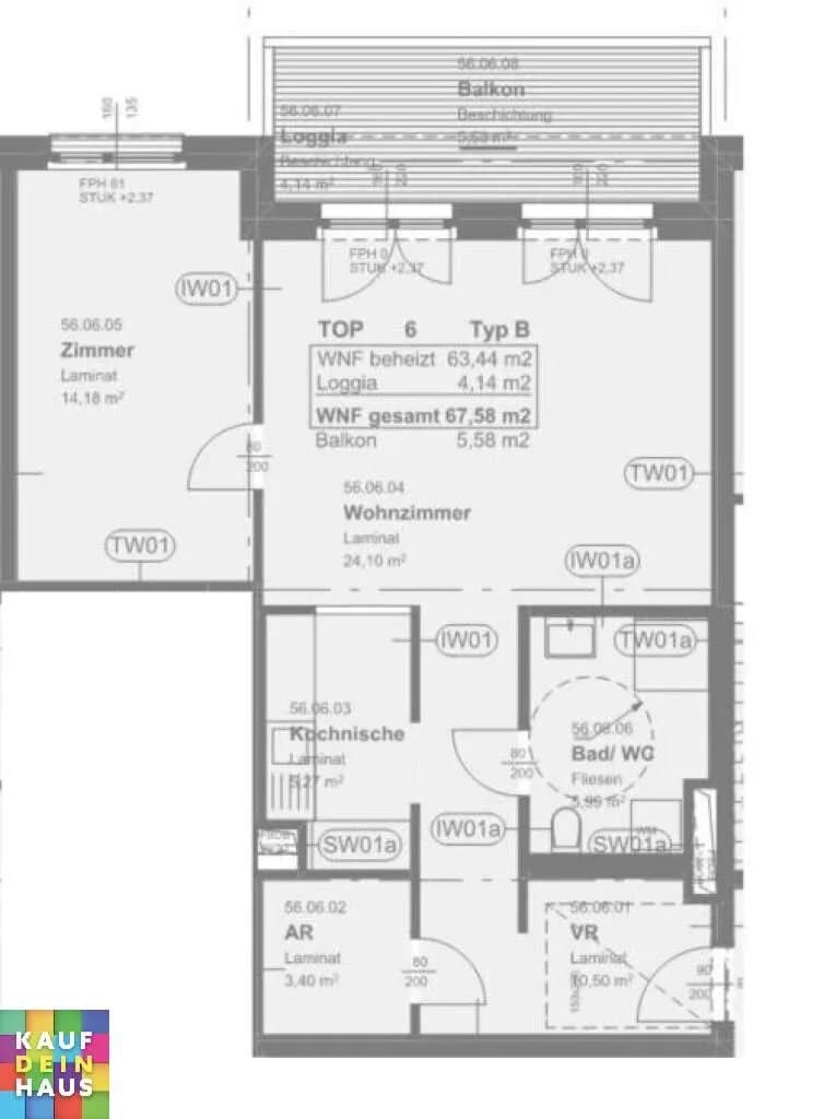 2-Zimmer-Wohnung mieten in Graz – 67,58 m², € 773 – Bild 15 von 15