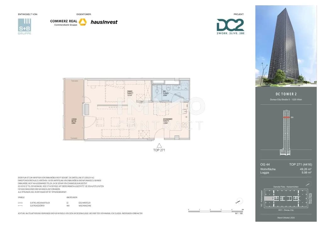 2-Zimmer-Wohnung mieten in Wien – 49,26 m², € 1.650 – Bild 13 von 13
