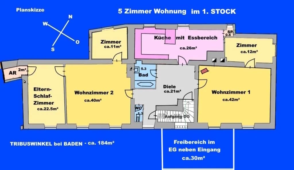 5-Zimmer-Wohnung mieten in Baden – 184 m², € 1.995 – Bild 24 von 24