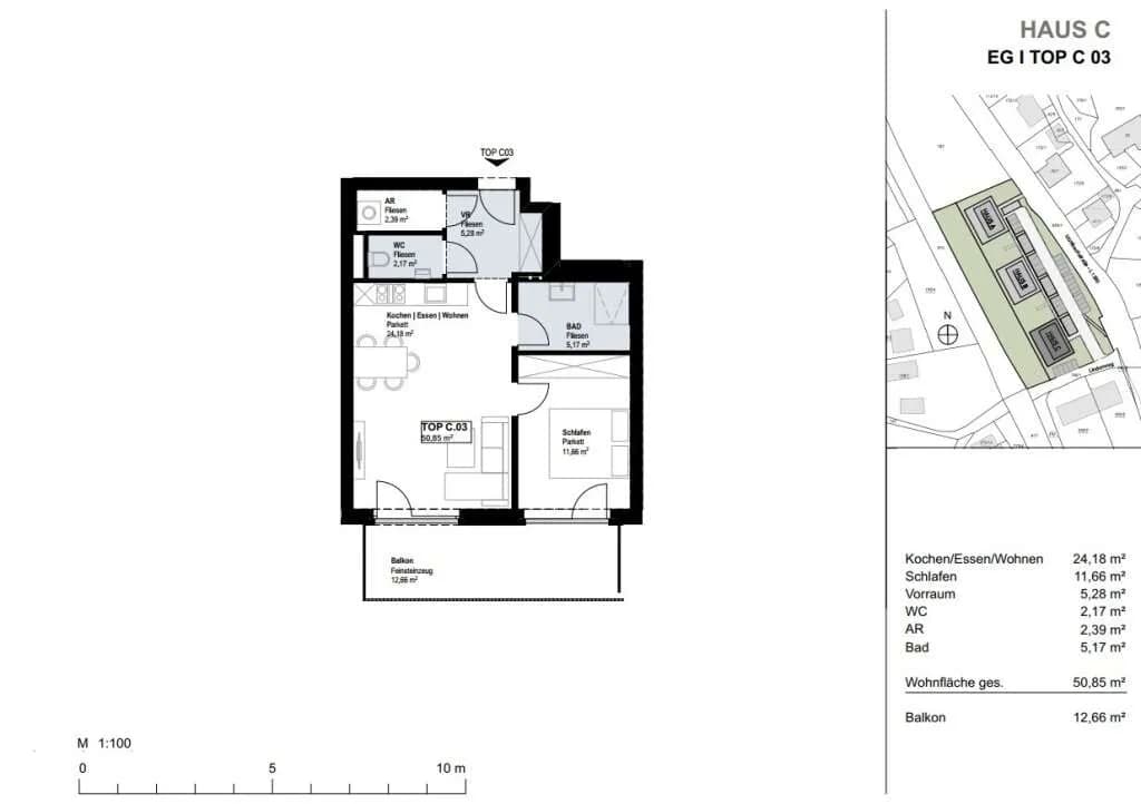 2-Zimmer-Wohnung kaufen in Linz Land – 50,85 m², € 244.900 – Bild 12 von 12