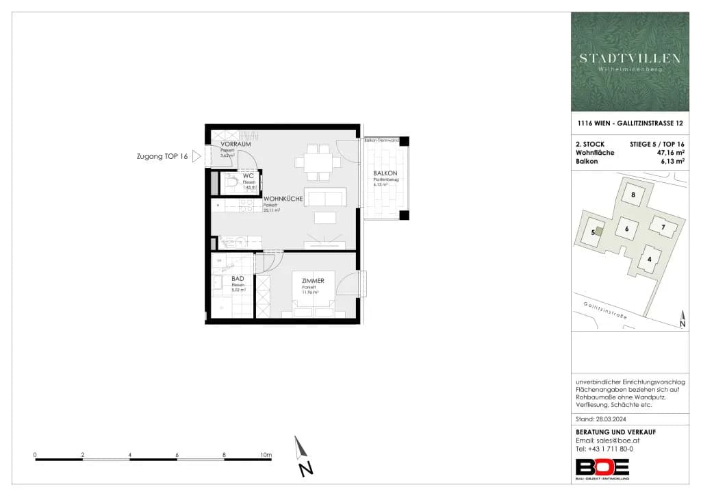 2-Zimmer-Wohnung kaufen in Wien – 47,16 m², € 359.000 – Bild 9 von 11