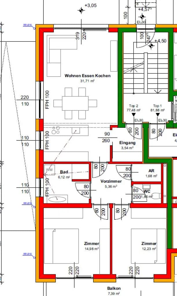 3-Zimmer-Wohnung kaufen in Steyr – 77,48 m², € 349.000 – Bild 23 von 29