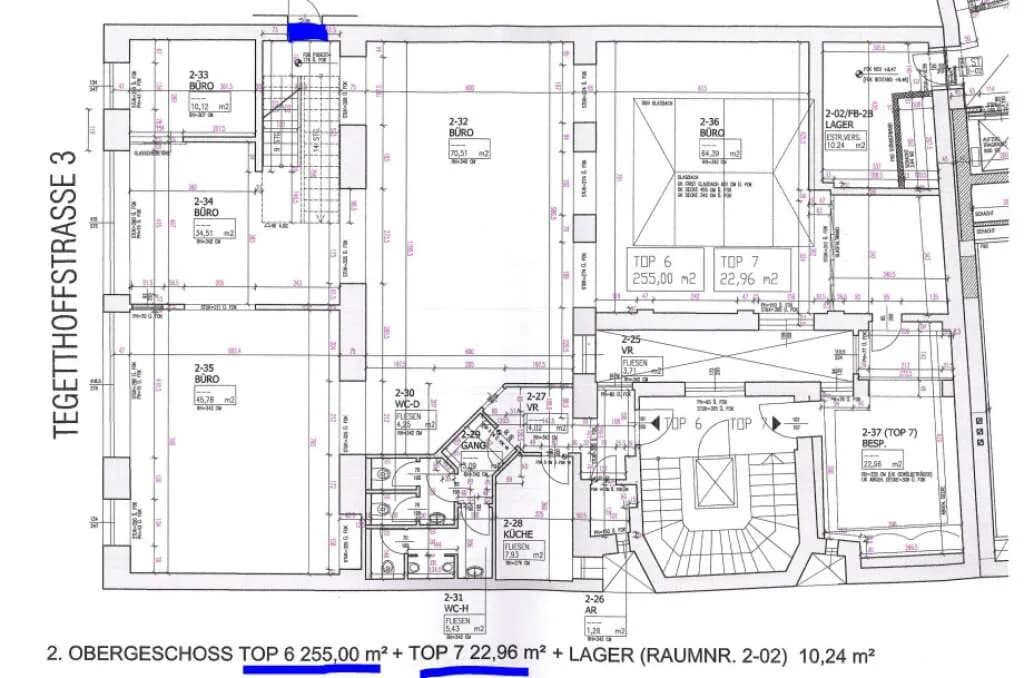 23-Zimmer-Gewerbeimmobilie mieten in Wien – 828 m², € 18.625 – Bild 22 von 24