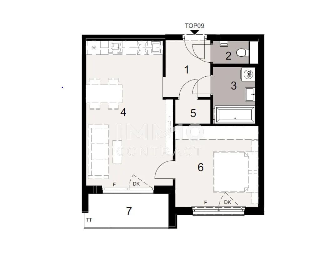 2-Zimmer-Wohnung kaufen in Wien – 50,38 m², € 335.400 – Bild 8 von 8