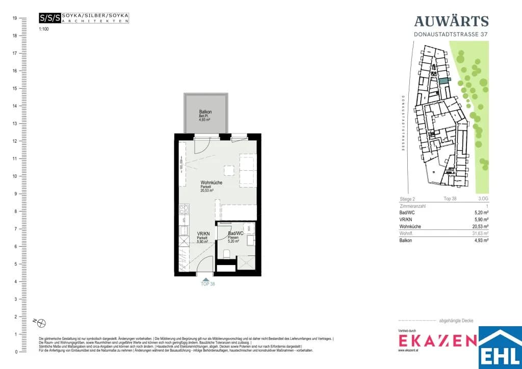 1-Zimmer-Wohnung mieten in Wien – 31,63 m², € 940 – Bild 20 von 20