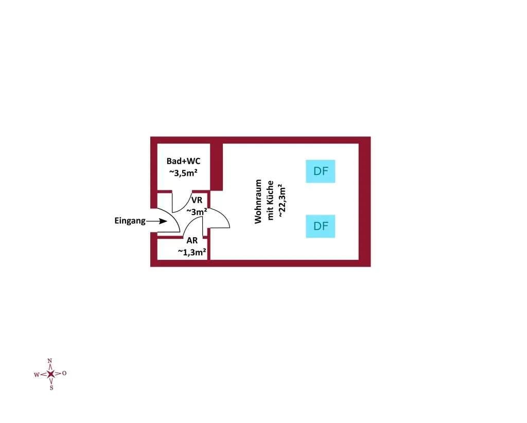 1-Zimmer-Wohnung kaufen in Wien – 30,05 m², € 149.000 – Bild 3 von 3