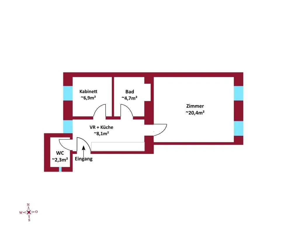 2-Zimmer-Wohnung kaufen in Wien – 42,38 m², € 145.000 – Bild 3 von 3
