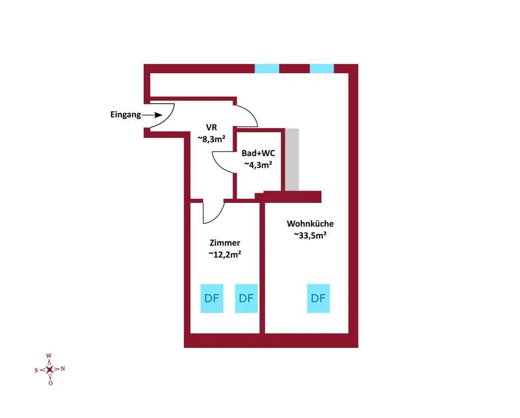 2-Zimmer-Wohnung kaufen in Wien – 61,42 m², € 285.000 – Bild 3 von 4