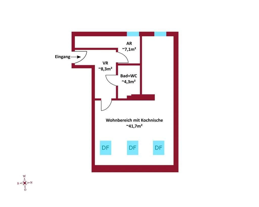 2-Zimmer-Wohnung kaufen in Wien – 61,42 m², € 285.000 – Bild 4 von 4