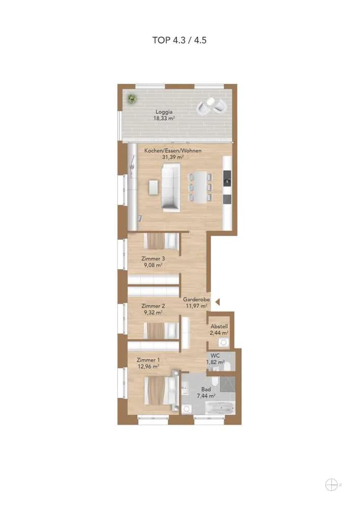 4-Zimmer-Wohnung kaufen in Feldkirch – 86,84 m², € 604.000 – Bild 12 von 12