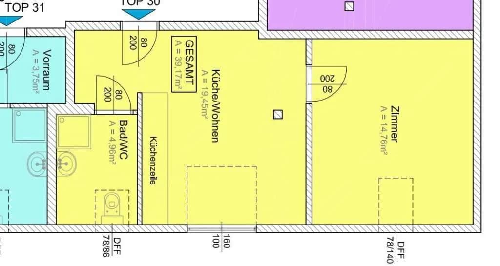 2-Zimmer-Wohnung kaufen in Graz – 39,17 m², € 98.000 – Bild 4 von 4