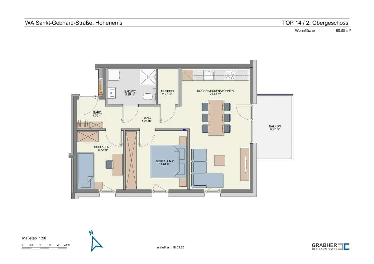 3-Zimmer-Wohnung kaufen in Dornbirn – 60,58 m², € 351.500 – Bild 6 von 6