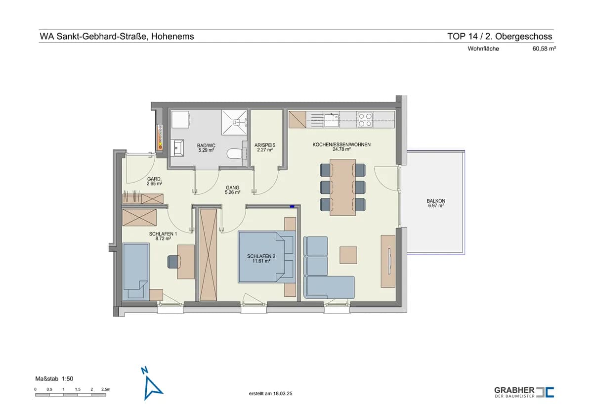 3-Zimmer-Wohnung kaufen in Dornbirn – 60,58 m², € 351.500 – Bild 7 von 8