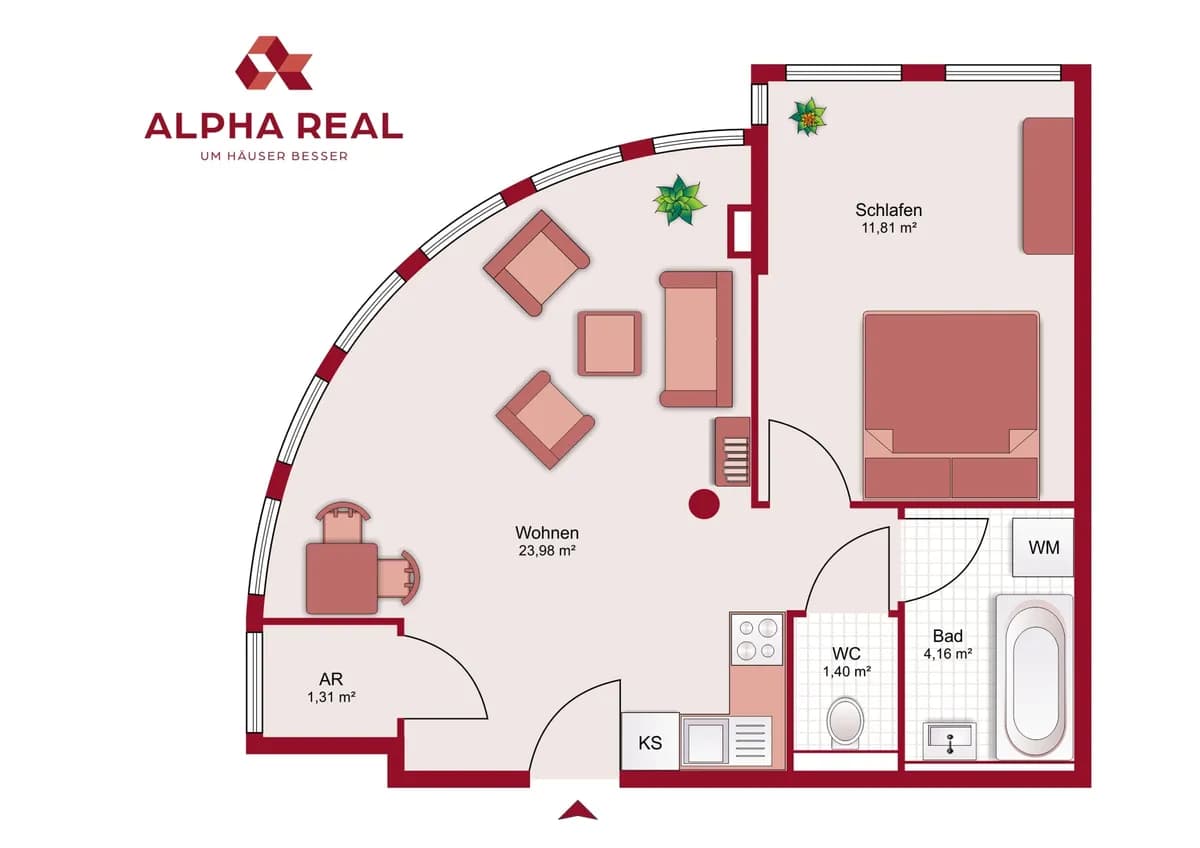 2-Zimmer-Wohnung mieten in Kufstein – 42,66 m², € 840 – Bild 8 von 8