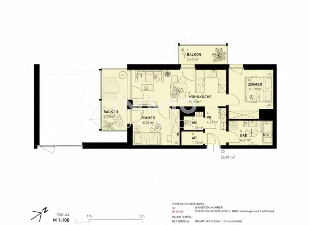 3-Zimmer-Wohnung kaufen in Wien – 56 m², € 372.500 – Bild 12 von 12