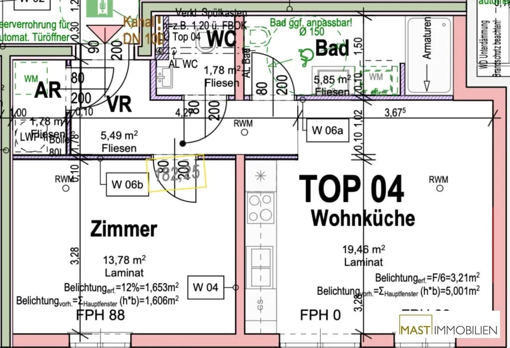 2-Zimmer-Wohnung mieten in Tulln – 48 m², € 799 – Bild 11 von 11