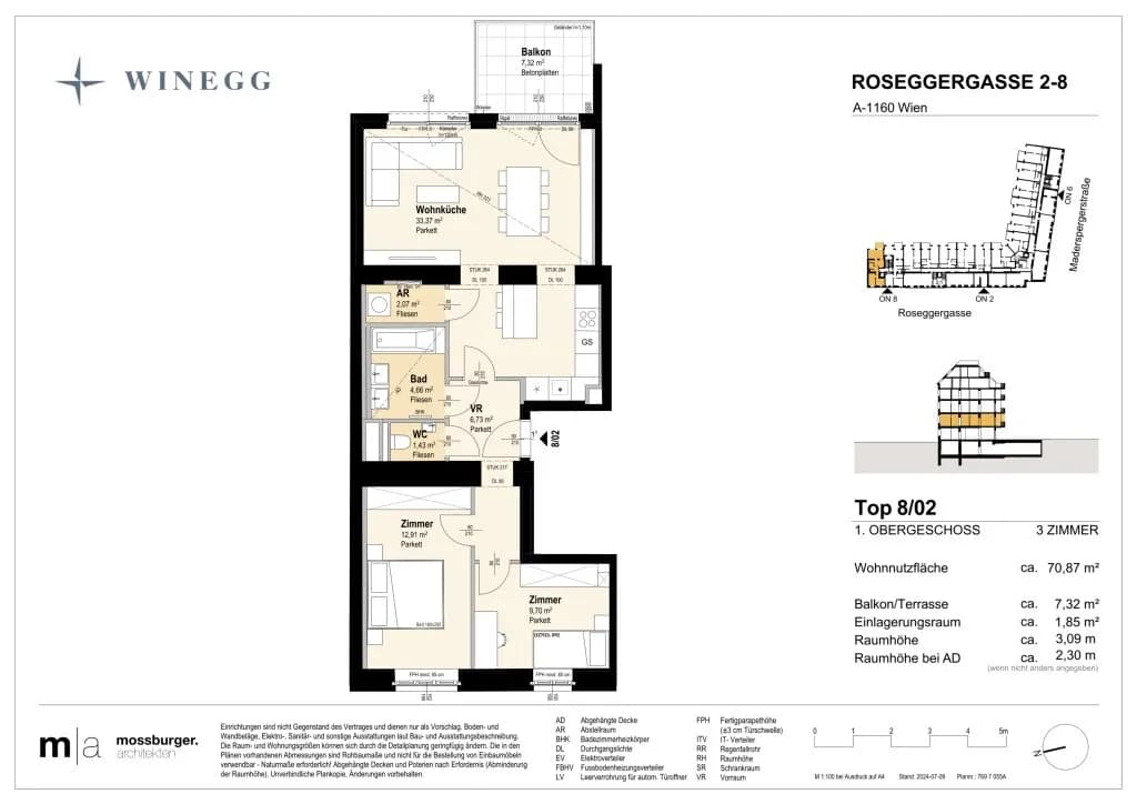 3-Zimmer-Wohnung kaufen in Wien – 70,28 m², € 547.500 – Bild 10 von 12