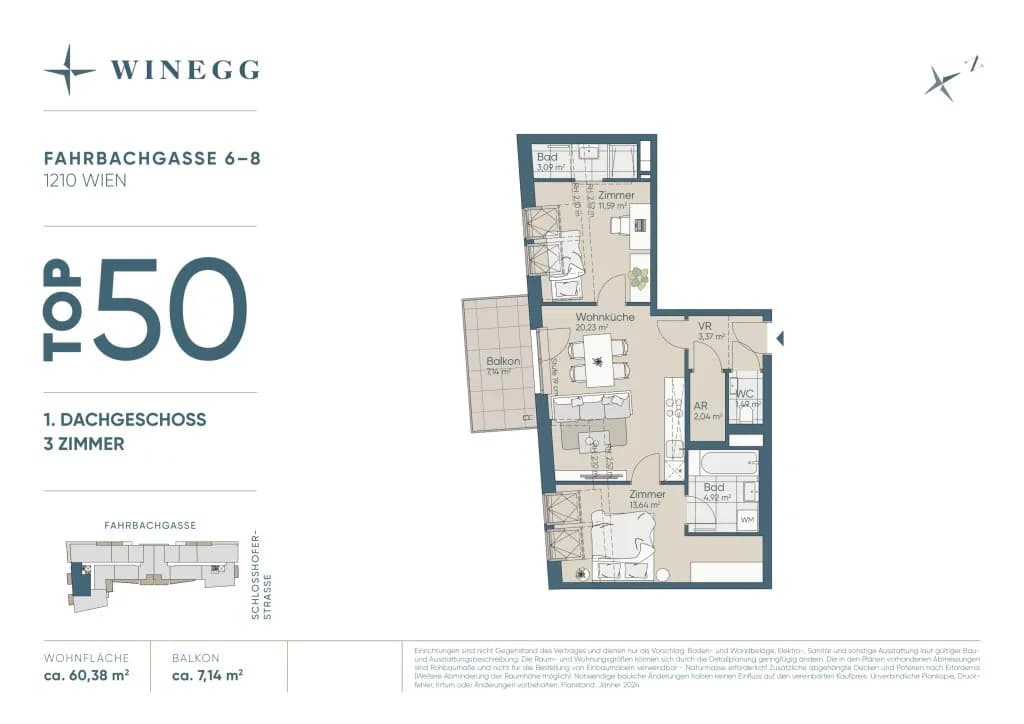 3-Zimmer-Wohnung kaufen in Wien – 60,35 m², € 496.200 – Bild 25 von 25