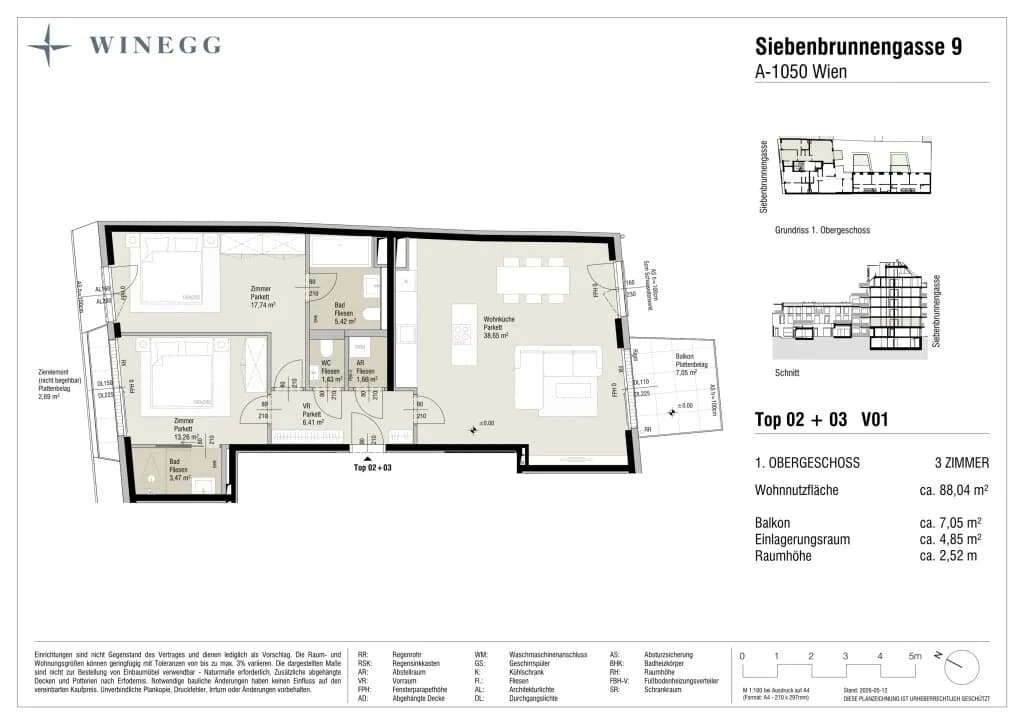 3-Zimmer-Wohnung kaufen in Wien – 87,55 m², € 710.300 – Bild 9 von 9