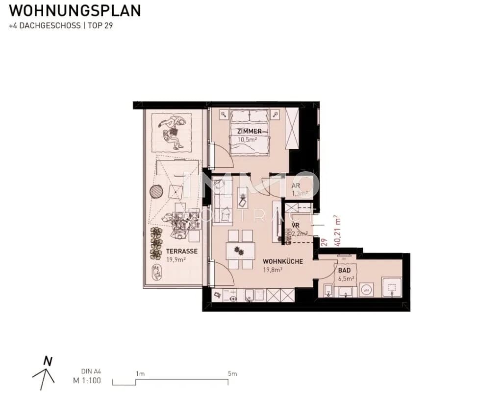 2-Zimmer-Wohnung kaufen in Wien – 40,21 m², € 309.500 – Bild 7 von 7