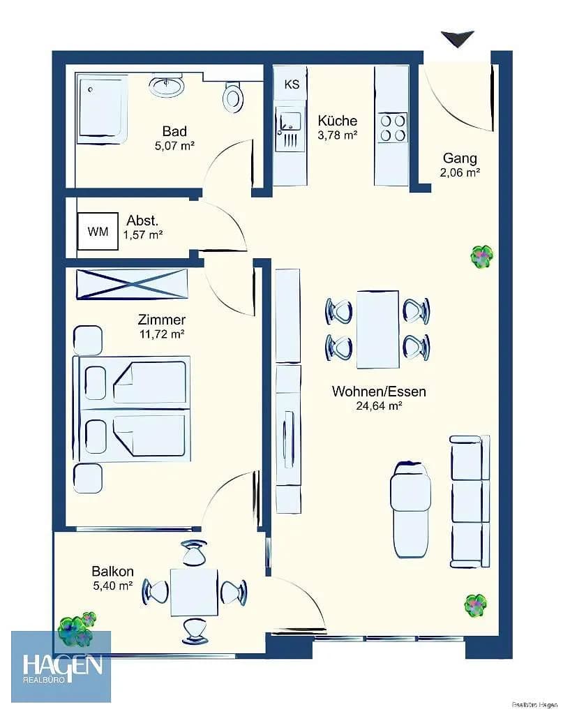2-Zimmer-Wohnung kaufen in Dornbirn – 48,87 m², € 350.000 – Bild 7 von 8