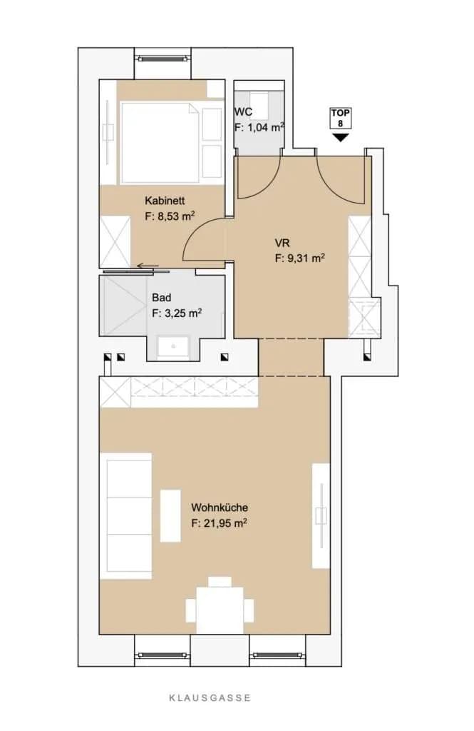 2-Zimmer-Wohnung kaufen in Wien – 44 m², € 219.000 – Bild 13 von 13